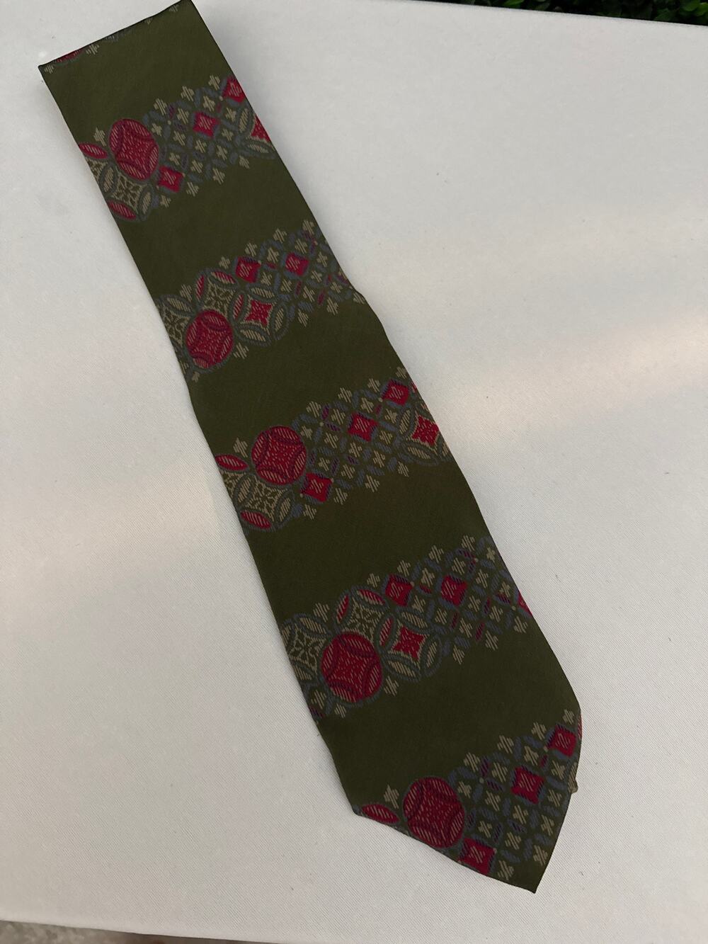 Brandini Le Collezioni Vintage Retro Silk Neck Tie, Made in Italy 58'in Length